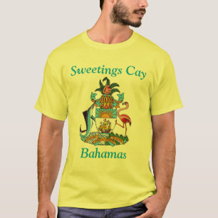 Sweetings Cay, Bahamas with Coat of Arms T-Shirt