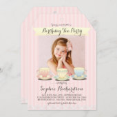 Sweetly Chic Birthday Tea Party Invitation (Front/Back)