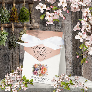 Sweetly Love Wildflowers - Rose Gold Favor Boxes