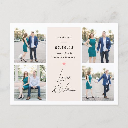 Sweetly Signed Wedding Save The Date Postcard