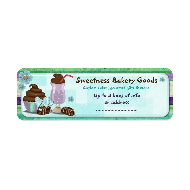 Sweetness Bakery CUSTOM CAKE BUSINESS HOME Label (Front)