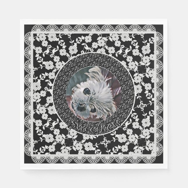 Sweetness-Black-PHOTO-Square-PHOTO-TEMPLATE-  Napkins (Front)