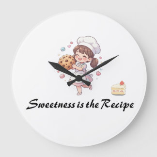 SWEETNESS IS THE RECIPE CUTE ANIME LARGE CLOCK