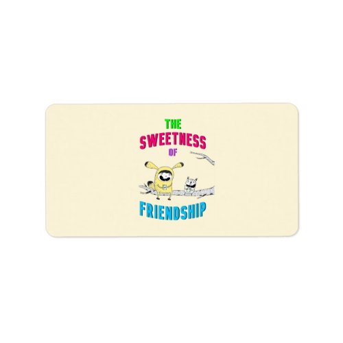 Sweetness Of Friendship Cat July Doodle 30 Friends Label