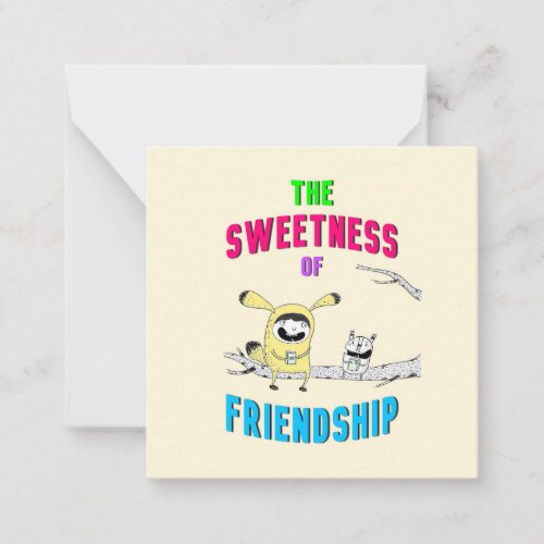 Sweetness Of Friendship Cat July Doodle 30 Friends Note Card
