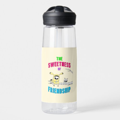 Sweetness Of Friendship Cat July Doodle 30 Friends Water Bottle