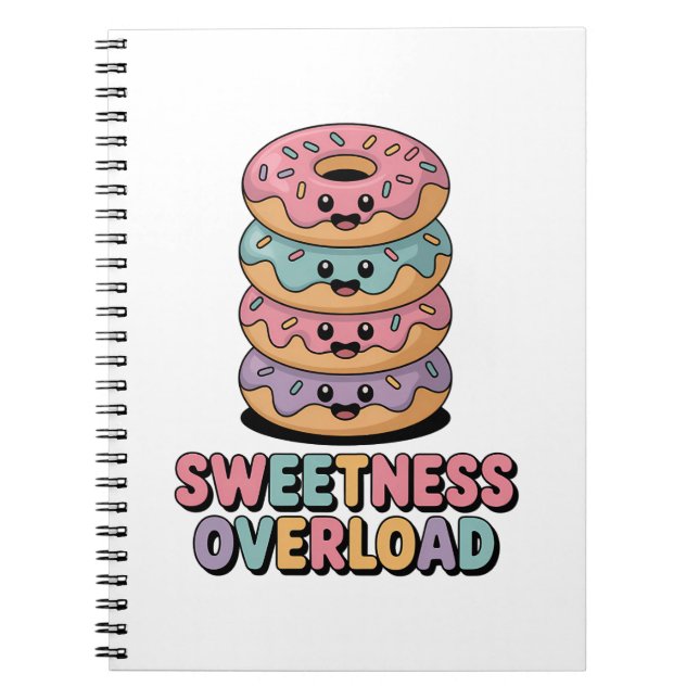 Sweetness Overload | Donut Kids Notebook (Front)