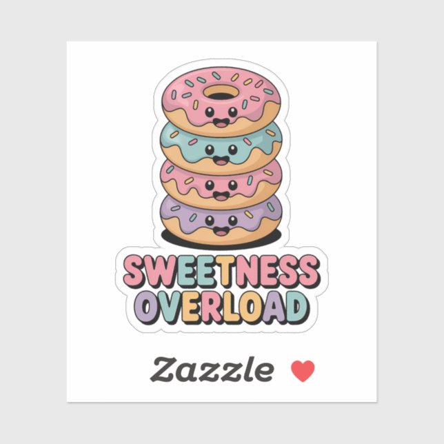 Sweetness Overload | Donut Kids Sticker (Sheet)