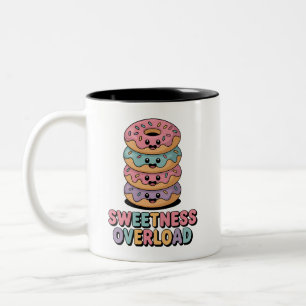 Sweetness Overload Donut Kids Two-Tone Coffee Mug