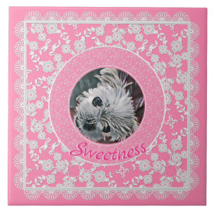 Sweetness-Pink-Puppy-PHOTO-TEMPLATE- Ceramic Tile