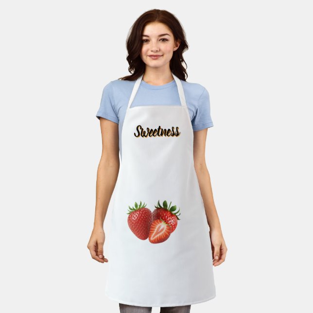Sweetness Strawberry Kitchen Apron  (Worn)
