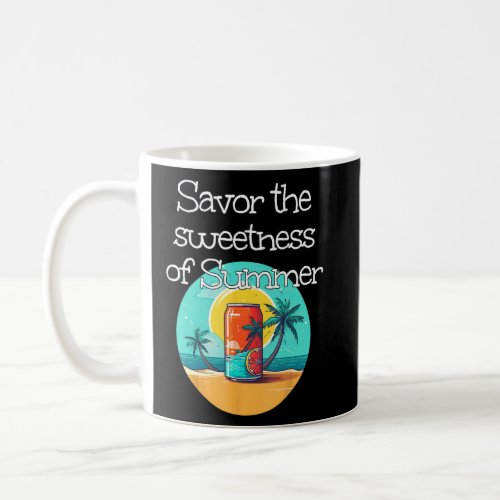 Sweetness with Soda at Sea under Palm Trees  Coffee Mug