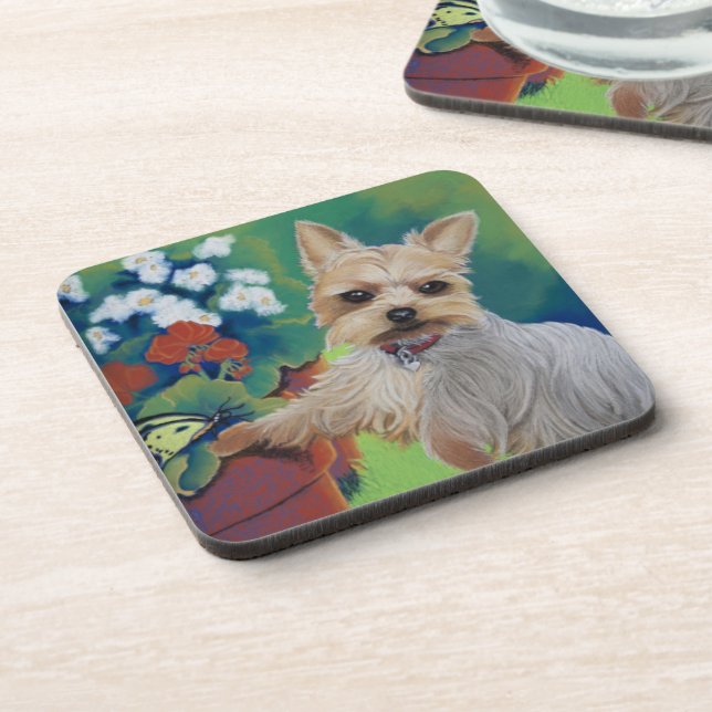 Sweetness Yorkie Beverage Coaster (Left Side)