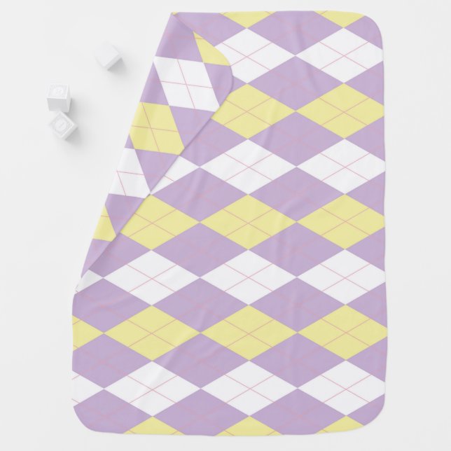 SweetPea Argyle Baby Blanket (In Situ)