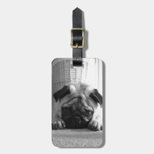 SweetPea Pugs Luggage Tag (Front Vertical)
