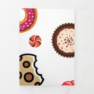 Sweets 1 Tri-Fold holiday card