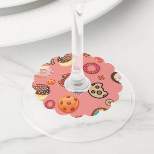 Sweets 5 wine glass tag