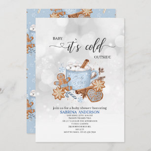 Sweets and Baby it is cold outside baby shower In Invitation