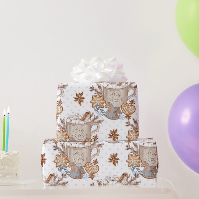 Sweets and Baby  it is cold outside  Wrapping Pape Paper (Party Gifts)