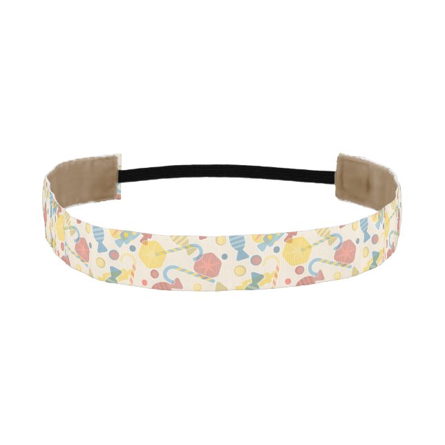 Sweets And Candy Pattern Athletic Headband (Front)