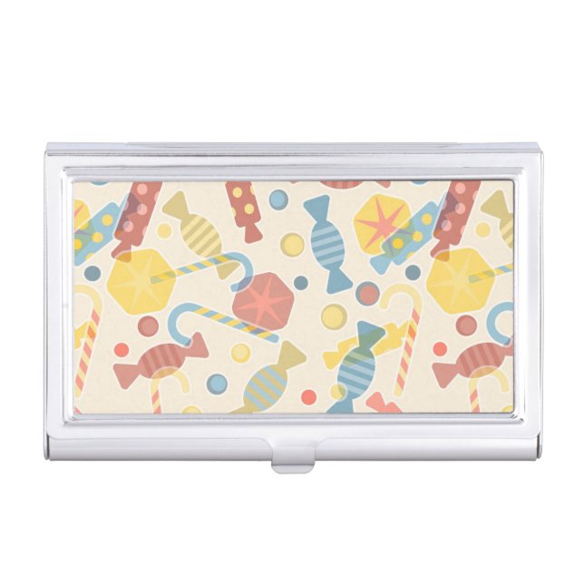 Sweets And Candy Pattern Business Card Case (Front)