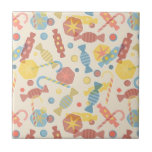 Sweets And Candy Pattern Ceramic Tile