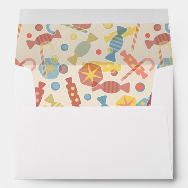 Sweets And Candy Pattern Envelope (Back (Bottom))