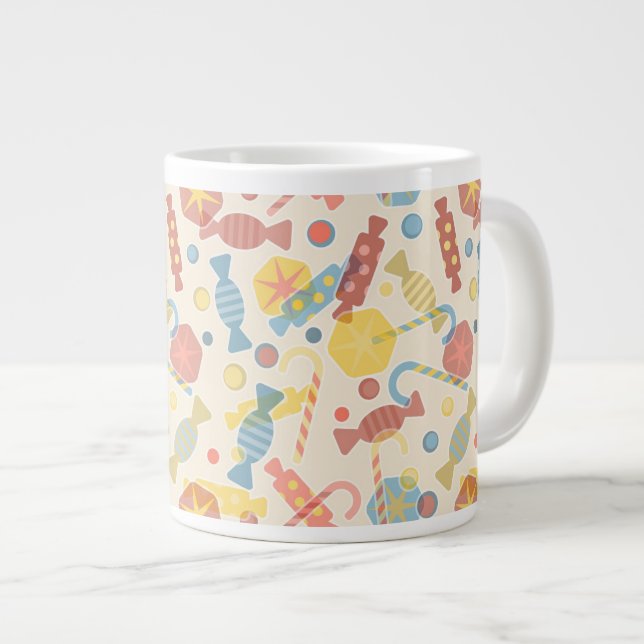 Sweets And Candy Pattern Giant Coffee Mug (Front Right)