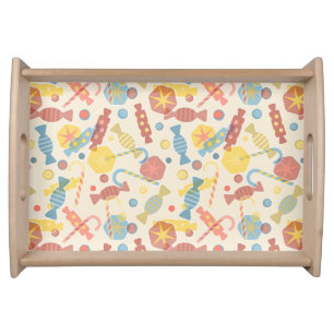 Sweets And Candy Pattern Serving Tray