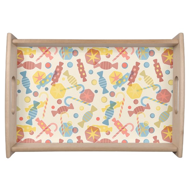 Sweets And Candy Pattern Serving Tray (Front)
