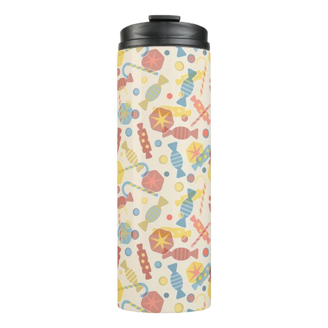 Sweets And Candy Pattern Thermal Tumbler (Front)
