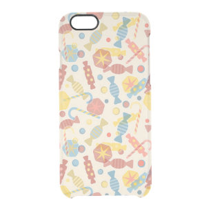 Sweets And Candy Pattern Clear iPhone 6/6S Case