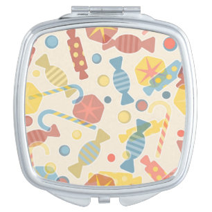 Sweets And Candy Pattern Vanity Mirror