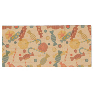 Sweets And Candy Pattern Wood Flash Drive