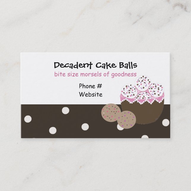 Sweets and Treats Baking Design Business Card (Front)