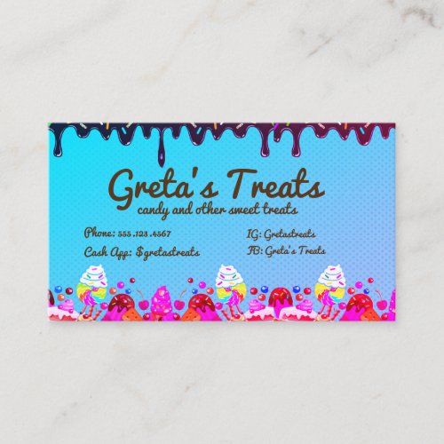 Sweets and Treats Candy Business Card