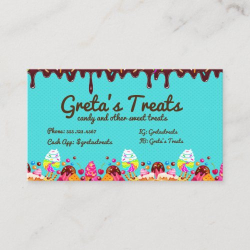 Sweets and Treats Candy Business Card