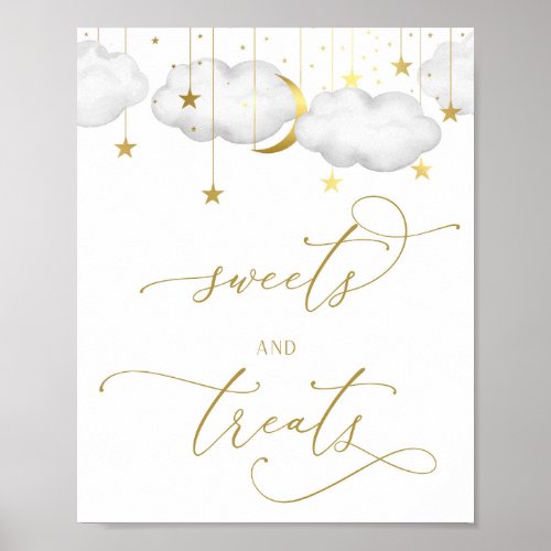 Sweets and Treats Sign Baby Shower Dessert Bar Poster