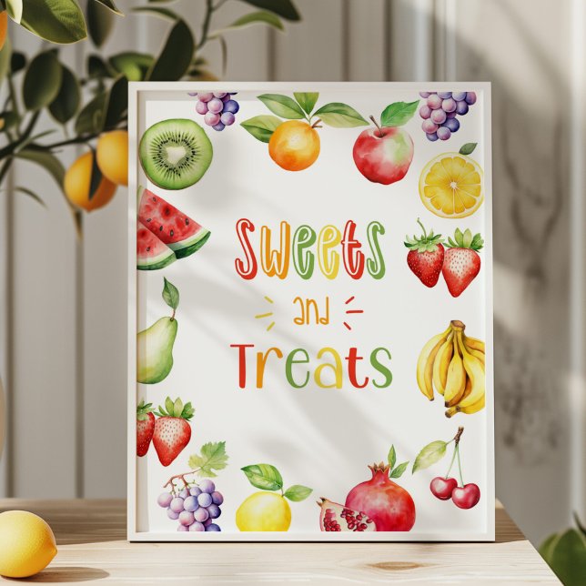Sweets ans treats fruits Two-tti frutti birthday  Poster (Creator Uploaded)