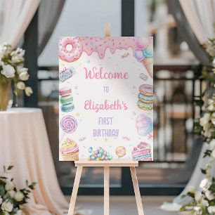Sweets Candy Birthday Welcome Sign