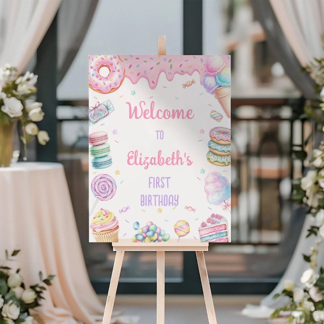 Sweets Candy Birthday Welcome Sign (Creator Uploaded)