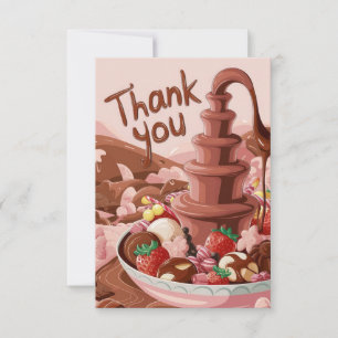 Sweets Charming Chocolate thank you card