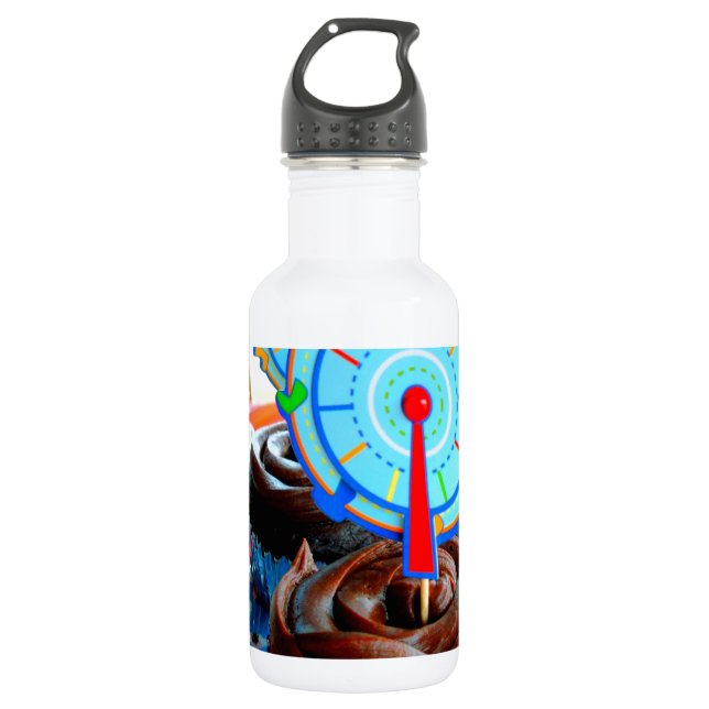 Sweets Cupcake Cake Party Shower Congratulations Water Bottle (Front)