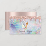 Sweets Cupcake Rose Gold Drips Opal Bakery  Business Card