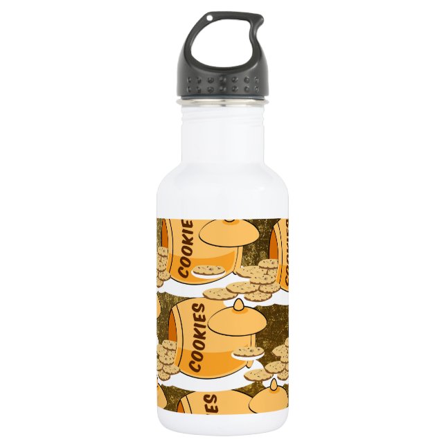 Sweets Dessert Food Cookie Jar Chocolate Stainless Steel Water Bottle (Front)