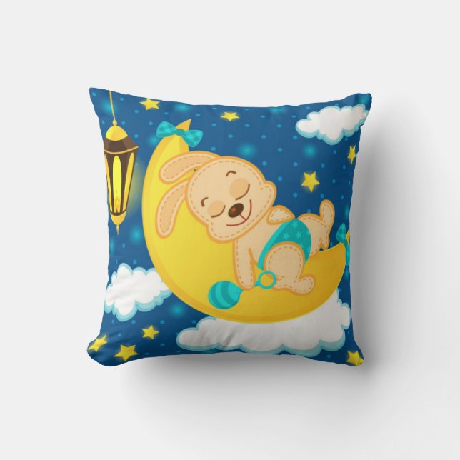Sweets Dreams Baby Bunny Throw Pillow (Front)
