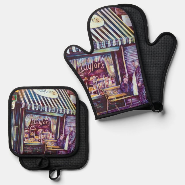 Sweets Oven Mitt & Pot Holder Set (Front/Back)