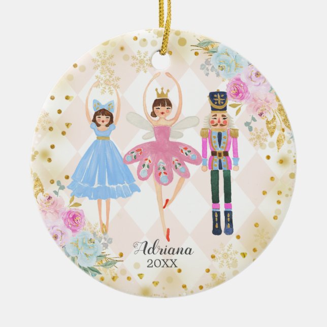 Sweets Personalized Nutcracker ornament Girl (Front)