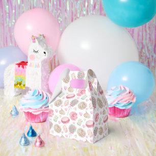 Sweets Pink Watercolor Pattern Favor Boxes