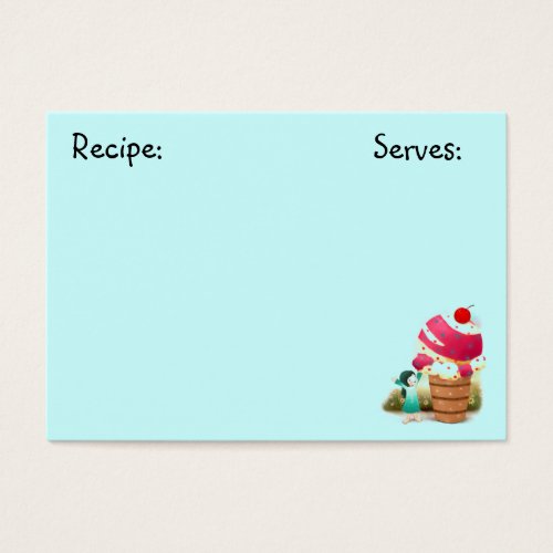 Sweets Recipe Card Business Card Templates